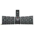 SHIVAM ENTERPRISES Omega 7.1 Home Theatre Speaker with 120W Output, Bluetooth v5.0, USB, AUX, FM Radio, Powerful Subwoofer, LED Display, Remote, Volume & Bass Control