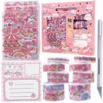 Toyshine Cute Unicorn Washi Tape Set - Pink Strawberry