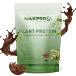 NAKPRO Vegan Plant Protein Powder | 24.09g Protein, 4.6g BCAA Supplement Powder (Chocolate, 1 Kg)