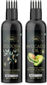 Desi Crew Jojoba and Avocado Oil for Skin, Body and Hair Care 100 ml Each