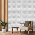 Kayra Decor 3D Wall Panel PVC Cubical Design, White, 19.7 x 19.7 (Pack of 20) Covers 53.9 Sq Feet -