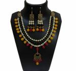 JAYA VISION ENTERPRISES Fancy Lampwork Glass Beads Choker Necklace