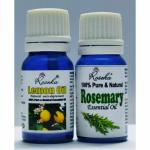 ROSEKA Essential Oil Rosemary oil & Lemon for Moisturizing Skin, Acne, Healthy Hair, Aromatherapy Nourishment - 100% Pure, Natural & Certified Organic, Essential Oil, Pack of 2 (20 ml)