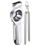 DreamBasket Stainless Steel Lemon Squeezer / Hand Juicer & Roti Chimta & Utility Tong for Kitchen
