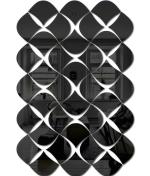Bikri Kendra - Jali Pattern (Pack of 40) Black Mirror Stickers for Wall, Acrylic Mirror, Wall Mirror, 3D Stickers, Wall Stickers for Room Hall Home and Office