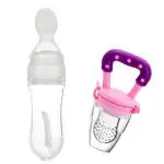 Manan Shopee Kids Multicolor Silicone Ceralac Feeder & Baby Nibbler Fruit (Pack Of 2)