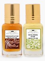 Menjewell Combo Pack Of 2PCs Attar(Chocolate 5ML,Royal Mogra 5ML) 10ML Attar (Floral)