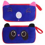 Kiddiewink Cute Soft Plush Cartoon Character Pouches/Birthday Return Gift/School Supply Pouch case with Smooth Zipper Pack of 2