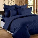 Adyna home 210 TC Satin Double Solid Flat Bedsheet (Pack of 1, Blue) * RS Textiles!