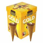 Pure Temptation Chocoblast Gold Roasted Hazelnut Chocolates Gift Pack - Choco Filled Waffle Cone Bites - Premium Chocolate Box for Birthday or Festive Gift - Pack of 1 (10 Pieces)