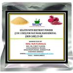 MGBN Gelatin With Beetroot Powder 2 In 1 Uses For Face Mask, Hair Removal Skin Care 25 gm