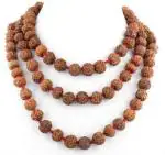 Feel Touch Mart Rudraksha Mala 108+1 Jaap Original Mala Lab Certified Natural Round Bead Handkontted With Thread Rudraksha Jaap Mala For Men & Women