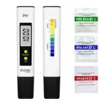 KONVIO NEER Digital Ph Meter For Water Testing With 3 Buffer Powder, Automatic Lcd Ph Tester, Assorted
