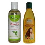 KAZIMA Olive Oil And Almond Herbal Hair Oil Each 100ml (Combo Of 2)