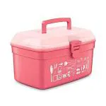 Brown & Green Red Plastic Vanity Multipurpose Storage Box