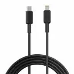 Portronics Konnect Link CL Type C to 8PIN Cable with 3A Output, 480Mbps Data Sync, 1M Length Compatible with iPhone, iPad, Macbook, iMac & Airpods(Black)