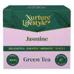 Nurture Lifestyle - Jasmine Green Tea | For Glowing Skin, Calm Mind and Weight Loss | 100% Whole Leaf, Pure & No Artificial Flavours | 20 Pyramid Tea Bags