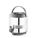 BMT Stainless Steel Travel Water Jug Hot & Cold Upto 6 Hours | Insulated Thermosteel | Silver Black (5Litre)
