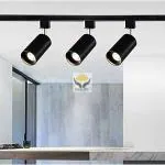 ALUCIFIC 9 WATT LED Track SPOT LAMP Fitting MAT Black Body 100 Lumen PER WATT Polyvinyl Chloride HEATPROOF Body (Warm White 3000K, Pack of 2)