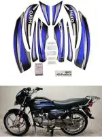 OHITO Vinyl Stickers for Splendor Plus (Black, Purple) pack of 12