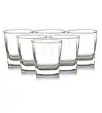 Cloudmart Yera Drinkware Desire Series Short Tumbler - Transparent Water Glass, Juice Glass, Beer Glass, Wine Glass Set (200ml, 6 Pieces, T7SQ)