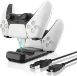 PS5 Controller USB C Charging Station with Fast Charging for Playstation 5,White
