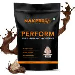 NAKPRO Perform Whey Protein Concentrate | 24g Protein, 5.3g BCAA per Serving (Cream Chocolate, 1 Kg)
