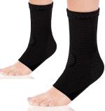 SERVEUTTAMAnkle Support Brace Adjustable Sleeves - Running Compression Foot Brace for Men Women | Ankle Binder Pain Relief for Ankle Sprained (Maroon) (Black White, M)