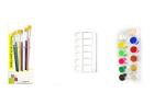 ECLET Flat Paint Brush Set with Heavy Color Plate and Painting Color