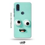 Tweakymod Printed Funny FAce Emoji Back Cover For Motorola One Vision