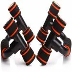 Shopeleven Push Up Bars Push Up Stands, Heavy Duty Steel Handles With Cushioned Foam (1 Pair, Color May Vary)