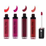Krayons Matte Me Ultra Smooth Matte Liquid Lip Color Maskproof 5ml Each (Pack of 4) Sunset Orange Pink Fever Majestic Maroon Hyper Orange
