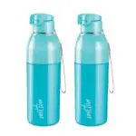 Milton Stainless Steel Cyan Steel Convey 600 Insulated Inner Water Bottle (Set Of 2)