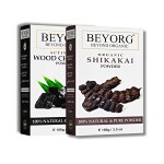 BEYORG Organic Activated Carbon and Shikakai Powder for Anti Acne and Pimples and Deep Cleansing - 200 g