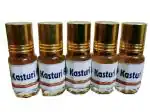 KAH ATTAR Kasturi or Dear Musk Attar Long Lasting Fragrance for Men and Women 3 ml (pack of 5)
