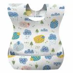 LuvLap White Polyethylene Disposable Baby Bibs (Pack of 20)