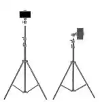 mobimint 7 Feet Big Tripod Stand for Phone and Camera Adjustable Aluminium Alloy Big Tripod Stand Holder, Photo/Video Shoot, TIK Tok/YouTube Videos with Mobile Clip Holder Bracket
