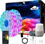 Gesto 5 Meters RGB Strip Lights with Adaptor - Music Sync RGB Lights with Alexa, Google & App Operated, 300 Led Waterproof Smart Light - Multicolor