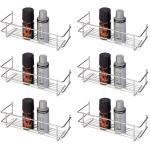 Abyss 6 set of Stainless Steel Bottle Rack, Chrome finish Bathroom Accessories Perfume Rack Bottle Rack Shampoo Rack Bathroom Stand