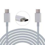 Microware HH12 USB Type-C to Type-C Data Charge and Syncing Cable for MacBook Phone, White