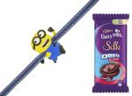 Feastive Celebrations Kids Rakhi With Cadbury Dairy Milk Silk Oreo Red Velvet, Roli And Chawal (Set Of 10)