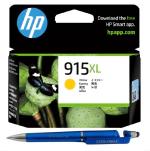HP 915 XL Original Ink Cartridge (Yellow) With 3in1 Multi-Function Mobile Phone Stand, Stylus, Pen