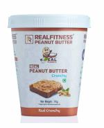 REALFITNESS PENUT BUTTER 100% Roasted Peanuts High Protein Rich Taste Health Peanut Butter Gluten-Free Vegan (Real Crunchy, 1 Kg)