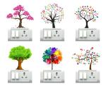 Sticker Studio Vinyl Colorfull Tree Switchboard Sticker And Decals Viny 30 cm X 23 cm