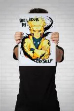 Gatmos Inspirational Quotes poster for Wall Naruto Uzumaki from Anime Series Naruto Shippuden - 12 x 18 Inch - Unframed- Peel and Stick Strip