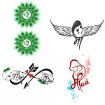 Buy Temporary Tattoowala Love Mom Dad infinity Designs Pack of 4 ...