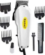 Kemei White Km-8844 Corded Trimmer Shaver Hair Clipper With Large Battery Electric Cutting Machine Haircut Cutter