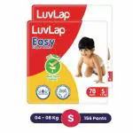 LUV LAP Easy diaper Pants Small Pack of 78, for babies upto 4-8kg, Pant style diaper with Anti -Rash Aloe Vera Lotion ,ADL for Even Distribution & 360 fir for better coverage & flexiblity [PACK OF 2]