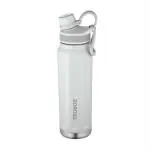Borosil Hydra Sportsip Grey 710 ml Stainless Steel Double Wall Vacuum Insulated Flask Water Bottle | 12 Hours Hot & 20 Hours Cold