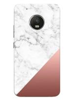 MobiEra Moto G5 Plus White Marble Design Plastic Hard Case Cover